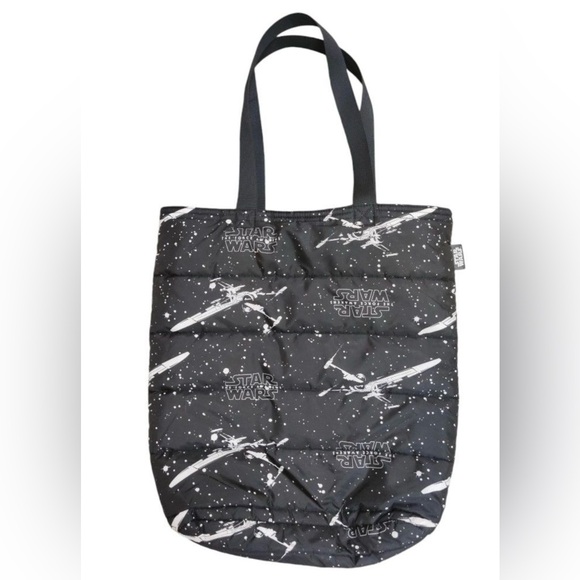 UNIQLO Star Wars Zip Quilted tote bag Episode 7 The Force Awakens logo hyperspac - Picture 2 of 3